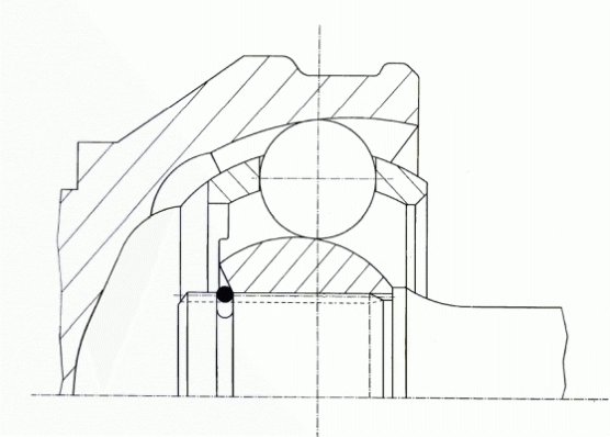 Junta homocinética externa dianteira para Audi A6 4G2, 4GC
