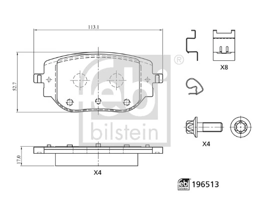 Compre 1673597480 Peugeot/Citroen Sapatas do freio traseiras de disco