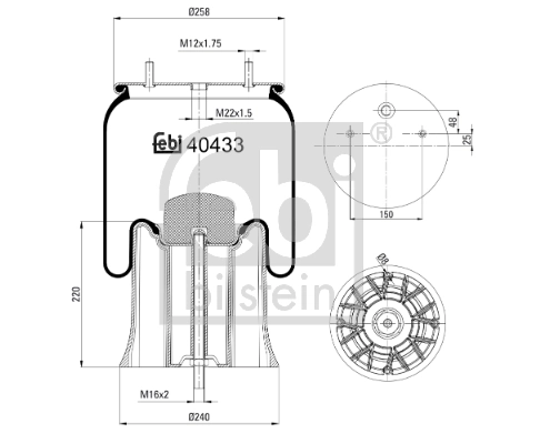 Compre 3229003900 SAF Coxim pneumático (suspensão de lâminas pneumática) do eixo