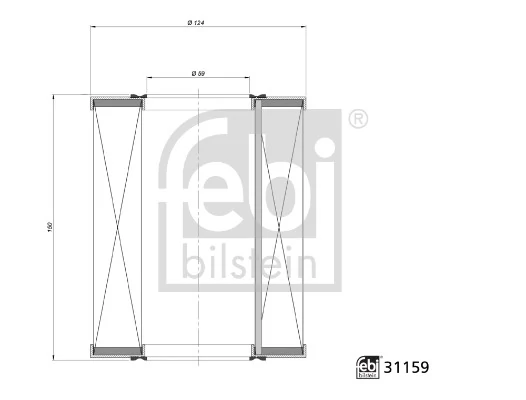31159 Febi Filtro de ar