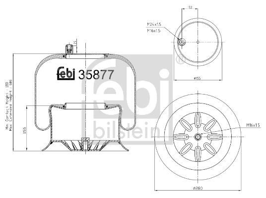 Coxim pneumático (suspensão de lâminas pneumática) do eixo Mercedes 9423203221 preço, a partir de 79,69 USD