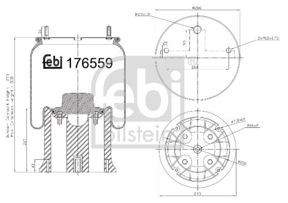 Coxim pneumático (suspensão de lâminas pneumática) do eixo SAF 3229004700 preço, a partir de 162,76 USD