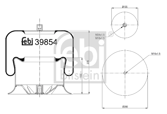 Coxim pneumático (suspensão de lâminas pneumática) do eixo dianteiro Continental/Siemens 4757NP21 preço, a partir de 98,12 USD