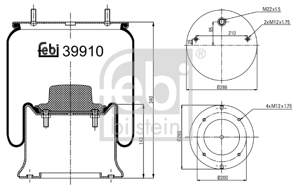 Compre 4810NP05 Continental/Siemens Coxim pneumático (suspensão de lâminas pneumática) do eixo