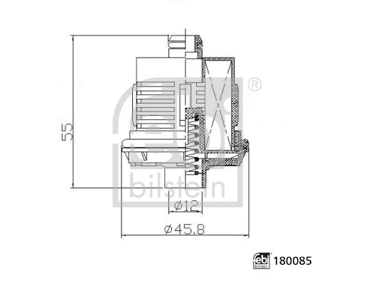 Filtro do sistema hidráulico Febi 180085 preço, a partir de 26,78 USD