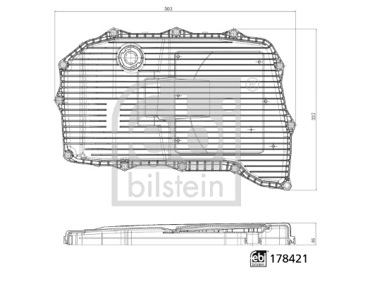 Cárter da Caixa Automática de Mudança Febi 178421 preço, a partir de 98,85 USD