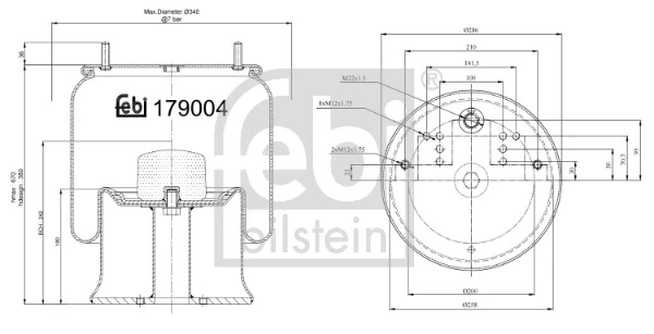 Compre W01M586223 Firestone Coxim pneumático (suspensão de lâminas pneumática) do eixo