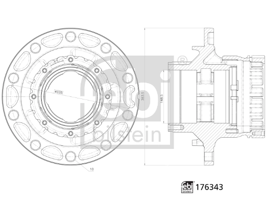 7420535263 Renault (RVI) Cubo traseiro