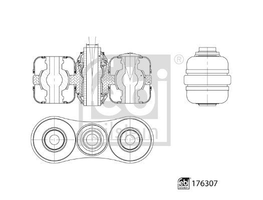 176307 Febi Braço oscilante de estabilizador traseiro