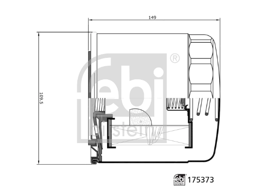 Filtro de óleo Massey Ferguson V836662580