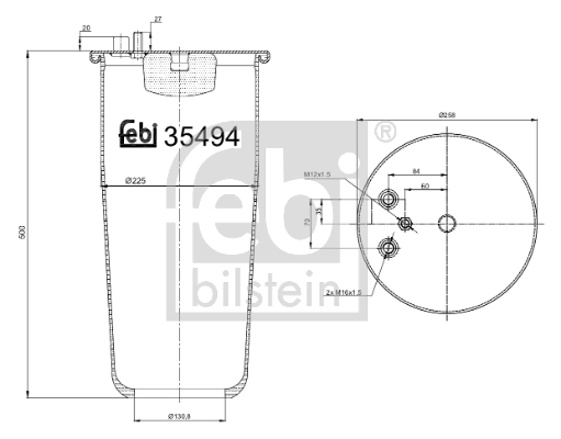 Coxim pneumático (suspensão de lâminas pneumática) do eixo Continental/Siemens 4882N1P01 preço, a partir de 104,47 USD