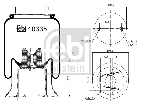 Compre 4159NP03 Continental/Siemens Coxim pneumático (suspensão de lâminas pneumática) do eixo