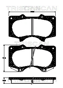 Sapatas do freio dianteiras de disco Toyota Hilux  KUN25