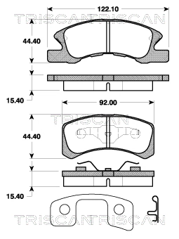 1675990980 General Motors Sapatas do freio dianteiras de disco