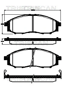 41060VK190 Hyundai/Kia Sapatas do freio dianteiras de disco