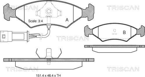 Sapatas do freio dianteiras de disco para Ford Fiesta Mk2 FBD
