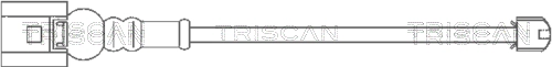 Sensor dianteiro de desgaste das sapatas do freio para Volkswagen Passat B8 3G2, CB2