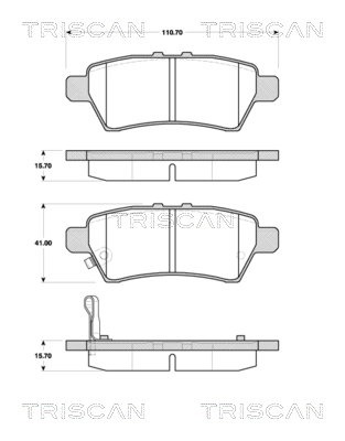 Sapatas do freio traseiras de disco para Nissan Pathfinder  R51M