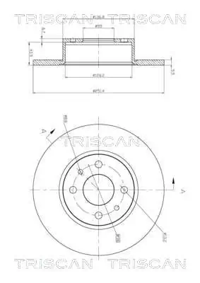 Disco do freio traseiro para Lancia Delta I 831AB0