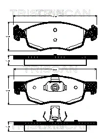  Sapatas do freio dianteiras de disco Fiat Palio carrinha (178DX) (1996 - 2026) 