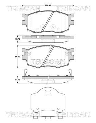  Sapatas do freio dianteiras de disco Hyundai Accent III sedan (MC) (2005 - 2012) III