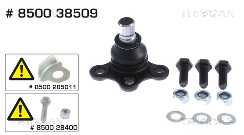 Suporte de esfera inferior para Peugeot 208 I CA, CC
