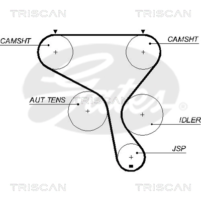 Correia do mecanismo de distribuição de gás, kit 1680600Q0D Nissan/Infiniti
