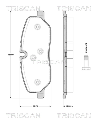  Sapatas do freio dianteiras de disco Land Rover Range Rover SPORT I SUV (L320) (2005 - 2013) SPORT I