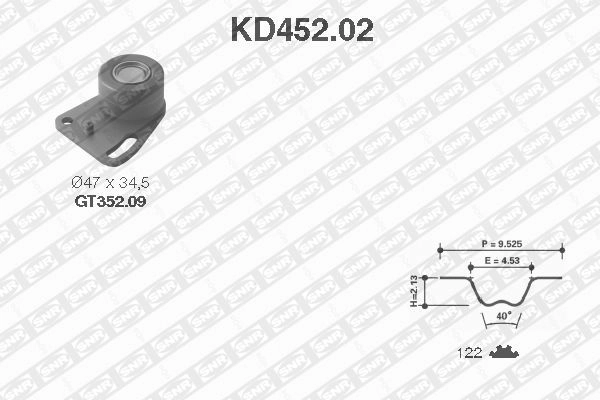 Compre Correia do mecanismo de distribuição de gás, kit Ford Sierra 1