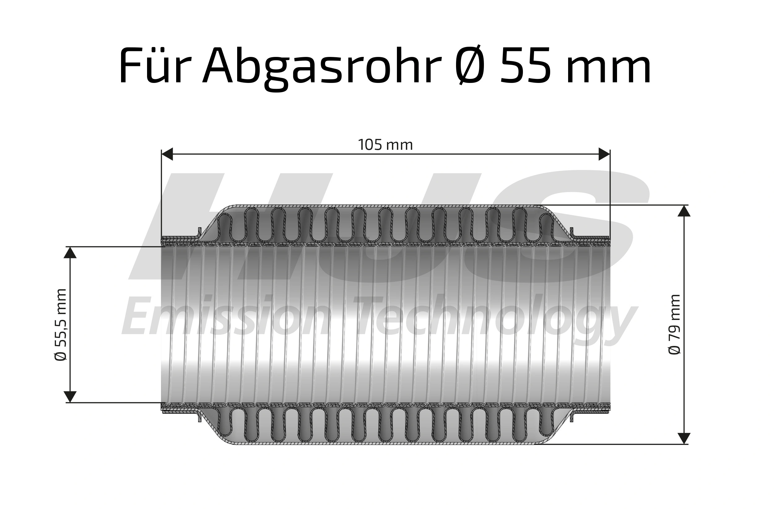 Ondulação do silenciador para Audi A4 B7 8EC