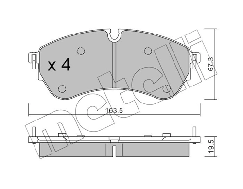 Sapatas do freio dianteiras de disco Ford Transit IV E