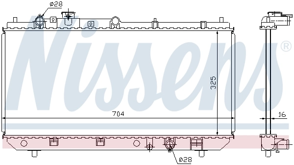 Radiador de esfriamento de motor 62403 Nissens