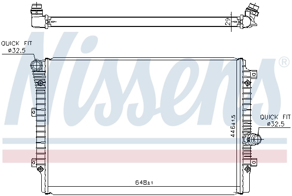 Radiador de esfriamento de motor Nissens 65336