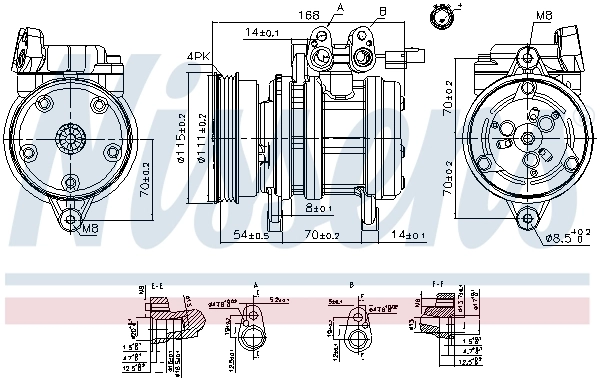 Compre 89263 Nissens Compressor de aparelho de ar condicionado