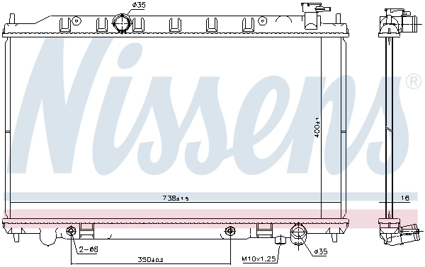  Radiador de esfriamento de motor Nissan Altima L31 sedan (2001 - 2006) L31