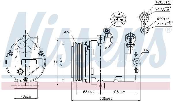 Compressor de aparelho de ar condicionado 89024 Nissens