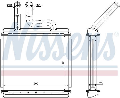 Radiador de forno (de aquecedor) Nissens 76507