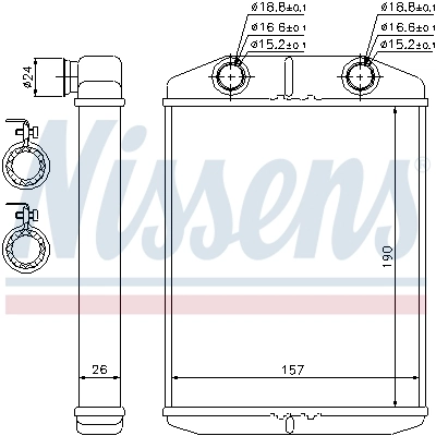 Radiador de forno (de aquecedor) Nissens 76514