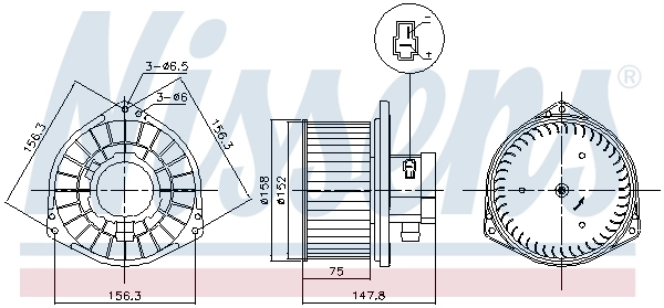  Motor de ventilador de forno (de aquecedor de salão) Mitsubishi Pajero SPORT II SUV (KH) (2008 - 2014) SPORT II