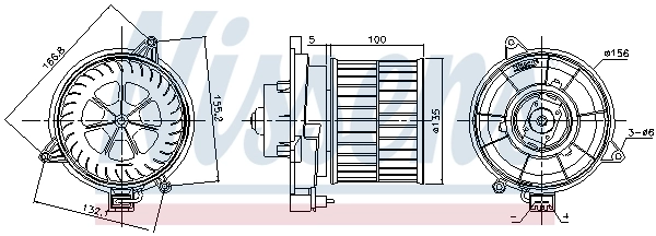 Motor de ventilador de forno (de aquecedor de salão) Nissens 87311