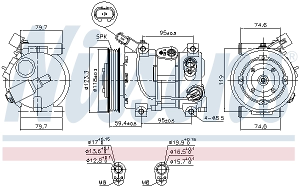 Compressor de aparelho de ar condicionado Nissens 890652