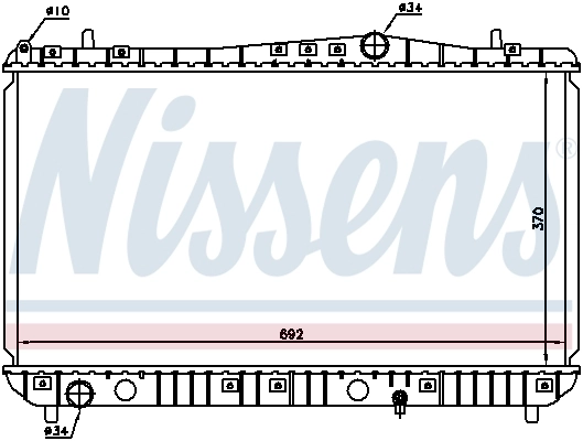 Radiador de esfriamento de motor 61664 Nissens