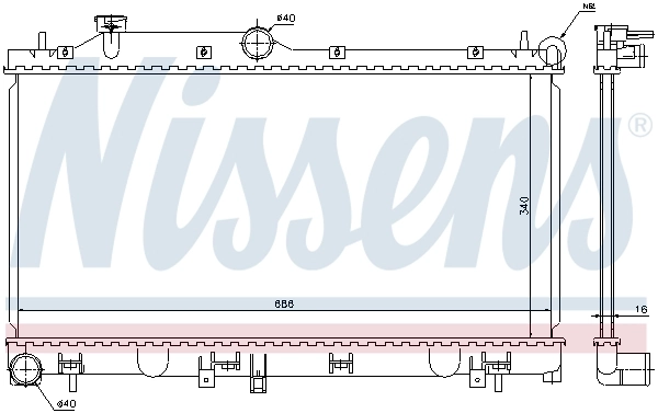 67723 Nissens Radiador de esfriamento de motor