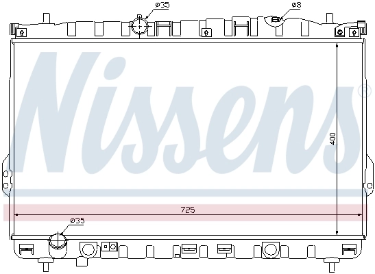 Radiador de esfriamento de motor 67032 Nissens