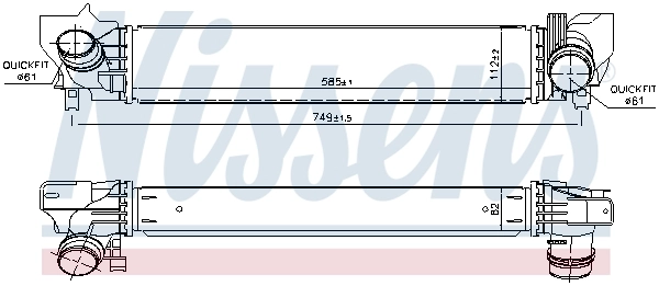 Radiador de intercooler Nissens 96379