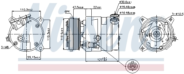 Compre 89257 Nissens Compressor de aparelho de ar condicionado