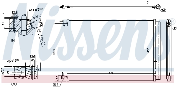 940519 Nissens Radiador de aparelho de ar condicionado