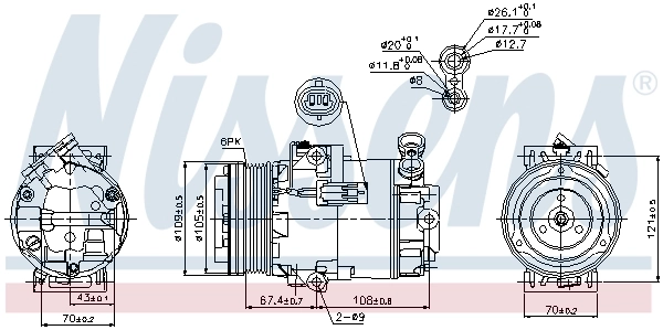 89222 Nissens Compressor de aparelho de ar condicionado