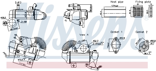 Radiador do sistema EGR de recirculação dos gases de escape Vemo V42630024 preço, a partir de 108,54 USD