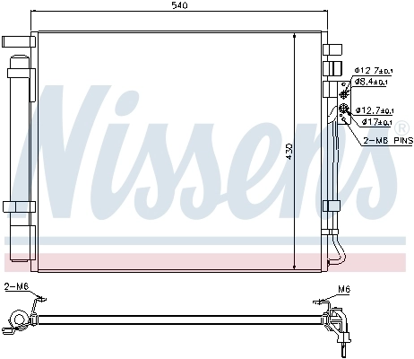 940272 Nissens Radiador de aparelho de ar condicionado